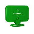 Green Crusade icon isolated on transparent background.