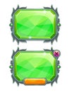 Green crystal panels, game assets