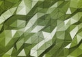 Green crystal polygonal abstract triangular on lighting space graphic template background. 3D rendering