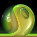 Green crystal sphere Royalty Free Stock Photo