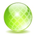 Green crystal vector orb