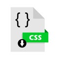 Green css file document download Royalty Free Stock Photo