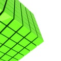 Green cube abstract background