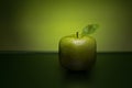 Green cube apple. Royalty Free Stock Photo