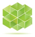 Green cube design