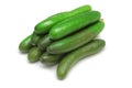 Green cucumbers isolated Royalty Free Stock Photo