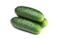 Green cucumbers isolated Royalty Free Stock Photo