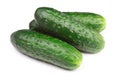 Green cucumbers isolated