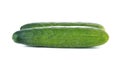 Green cucumbers isolated on white Royalty Free Stock Photo