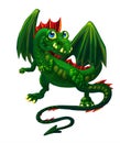 Green cunning dragon