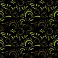 Green curl seamless pattern Royalty Free Stock Photo