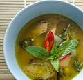 Green curry with chicken