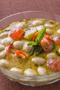 Green curry fish balls Royalty Free Stock Photo