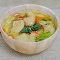 Green curry fish balls Royalty Free Stock Photo