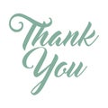 Green Cursive Typography Thank You