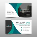 Green curve corporate business card, name card template ,horizontal simple clean layout design template , Business banner template Royalty Free Stock Photo