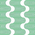 Green curved pattern. Circular stripe motion. Seamless optical form. Vector abstract shape.