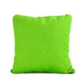 Green cushion on white background