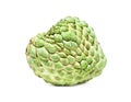 Green custard apple isolated on white background