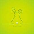 Green cute easter bunny border with german text happy easter Royalty Free Stock Photo