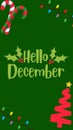 Green Cute Hello December Your Story