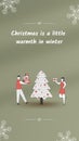 Green Cute Minimalist Christmas Quote Instagram Story