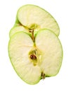 Green cuted apple