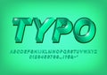 Green 3d Alphabet typeface text effect title