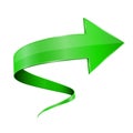 Green 3d arrow. Spiral web icon