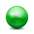 Green 3D crystal magic sphere. Glass transparent ball with shadows Ã¢â¬â stock vector Royalty Free Stock Photo