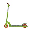 Green 3d 6k photorealistic isolated scooter on white background