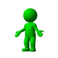 Green 3D People - No idea - on white background