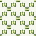 Green 3D Printer vector Additive Manufacturing colored seamless pattern Royalty Free Stock Photo