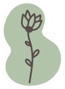 Green daisy, icon