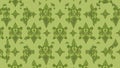 Green Damask Seamless Pattern with Floral Ornaments Royalty Free Stock Photo