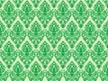 Green damask seamless texture