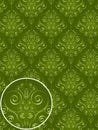 Green Damask Style Pattern