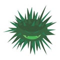 Green danger virus cell. Coronavirus covid-19 symbol. Bacteria sign isolated on white background. Bacteria and germs