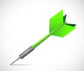 Green dart illustration design