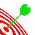 Green Dart On Red Target