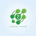 Green Data Technology Z Letter Logo. Royalty Free Stock Photo