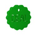 Green Deal icon isolated on transparent background.
