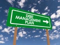 Debt management plan road sign