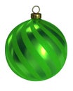 Green Decor xmas ball clipping path Royalty Free Stock Photo