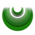 Green Deep Half Circle Concept Idea Royalty Free Stock Photo