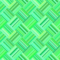 Green diagonal striped mosaic pattern background - seamless design