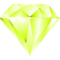 Green diamond isolated on white
