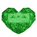 Green diamond shaped heart Royalty Free Stock Photo