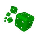 Green dices Royalty Free Stock Photo