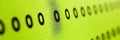 Green Digital Background with Binary Code in Focus Abstract Technology Display Concept. Royalty Free Stock Photo